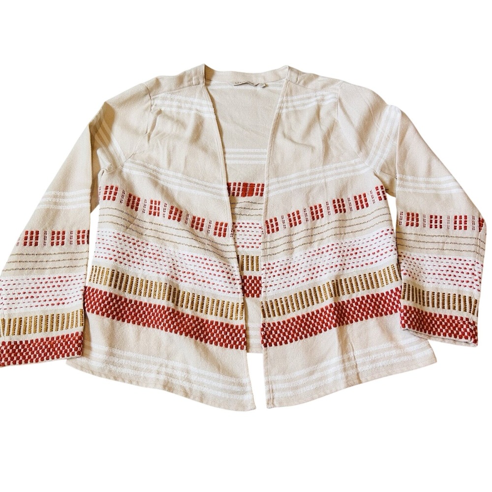 Soft Surroundings Cardigan Boho Southwest Sz XL Open Front  Aztec Sweater